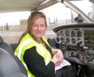 Melinda Benson first solo flight 12 March 2011